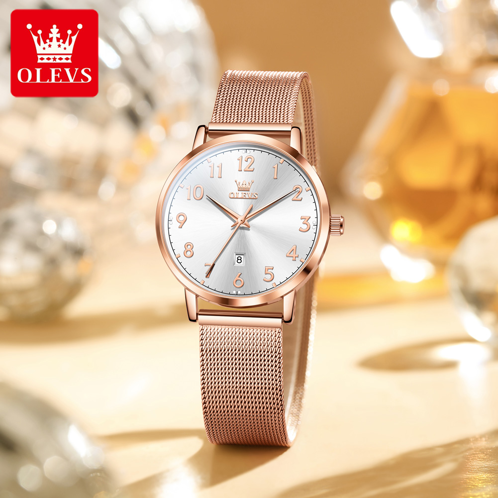 OLEVS 5653 Woman Watches Elega - đánh giá và giá Stainless Mesh Band