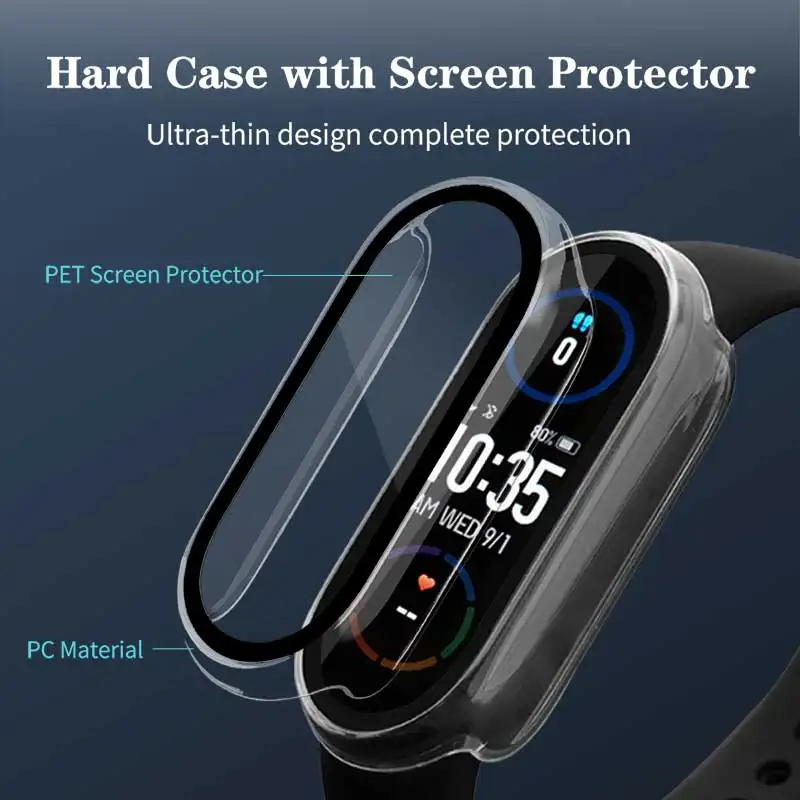 Tempered Glass+PC Case For Xia - đánh giá và giá Xiaomi Smartwatch Accessories