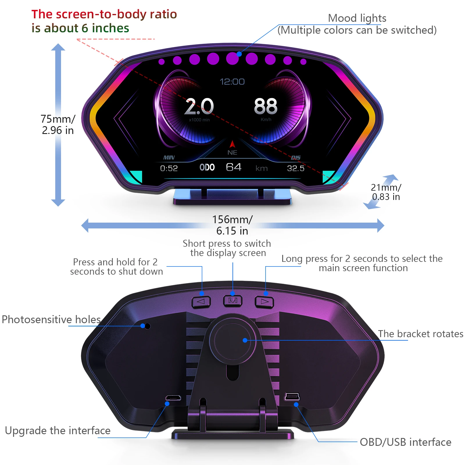 New Universal Smart Gauge 6Inc - đánh giá và giá Smart Accessories