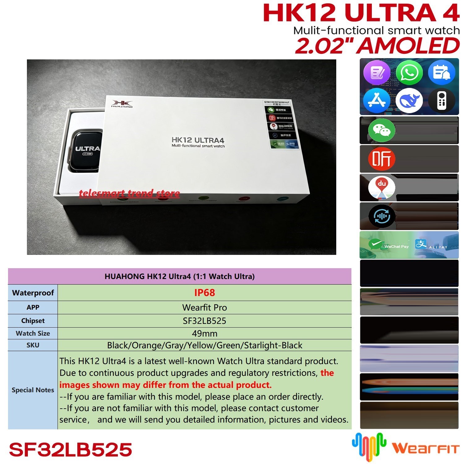 Huahong Amoled HK12 Ultra4 Sma - đánh giá và giá Smartwatch Nexus