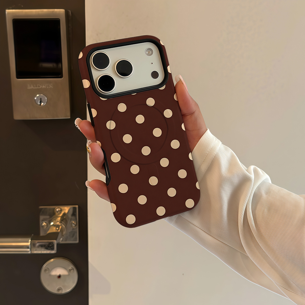 Brown Beige Polka Dot Phone Ca - đánh giá và giá Apple Iphone 15 Pro Max