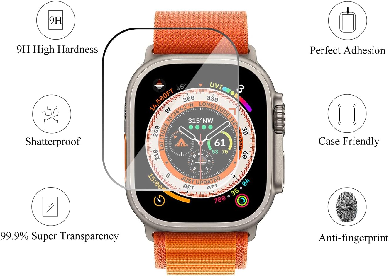 Tempered Glass for Apple Watch - đánh giá và giá Watch Case Bumper