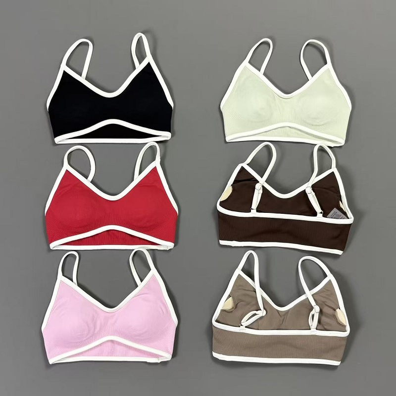 Women Contrastline Yoga Bra V  - đánh giá và giá Rugged Sport Strap