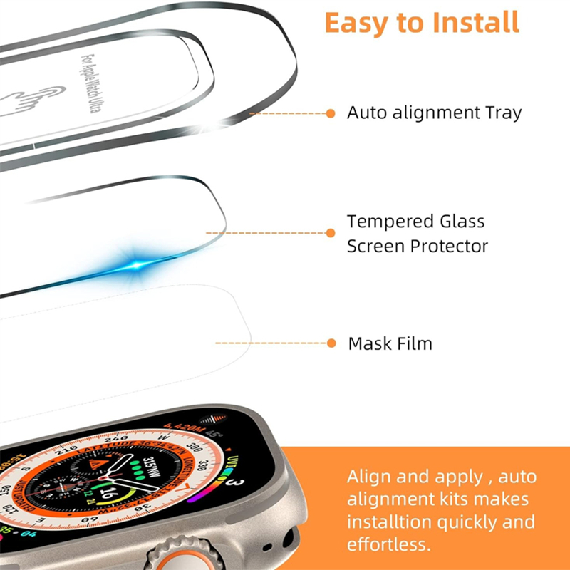 Tempered Glass For Apple Watch - đánh giá và giá Watch Case Bumper